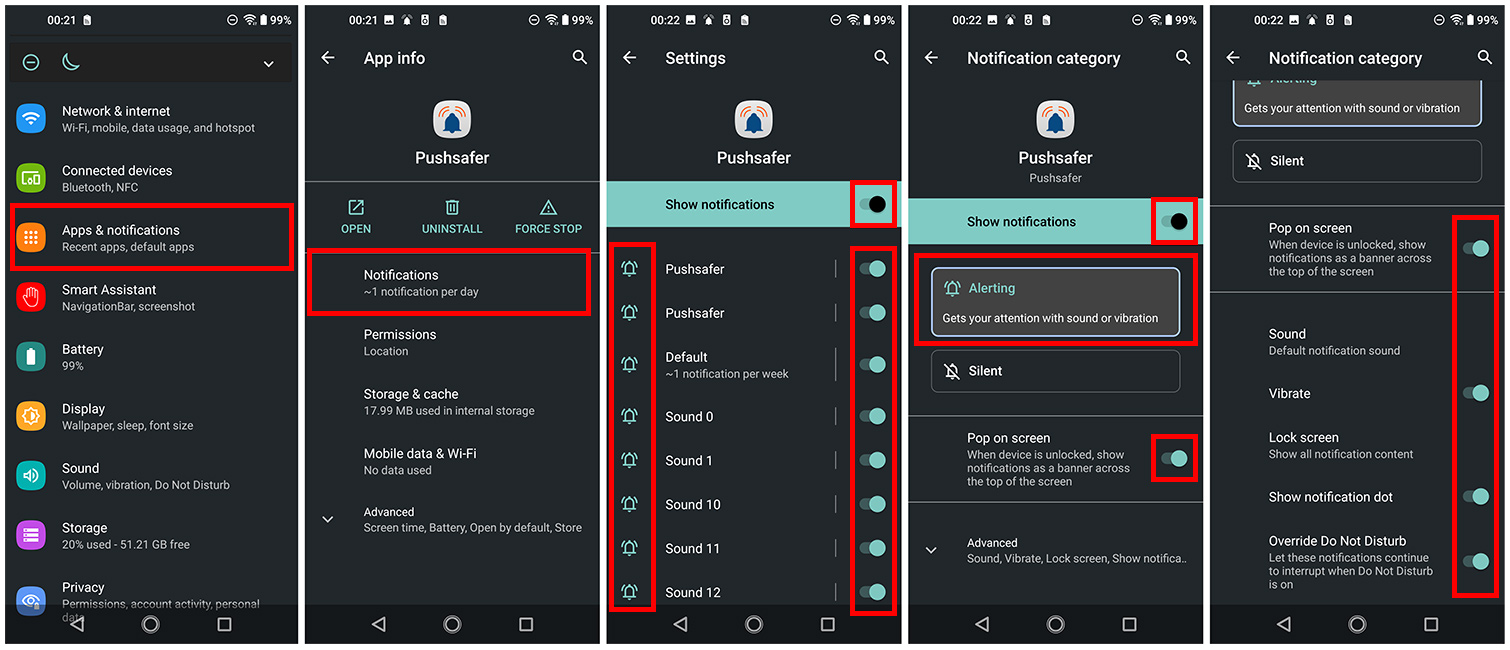 Pushsafer Android >10 Notification Channels